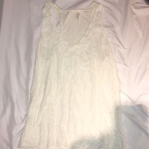 Vneck tank top with floral pattern